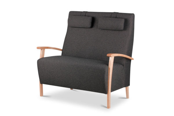 CLAUDIA sofa with wooden armrests